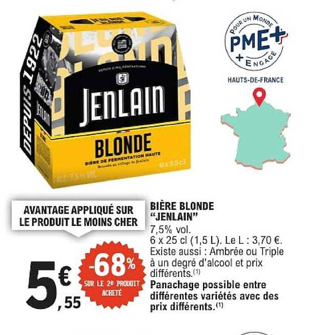 BIÈRE BLONDE "JENLAIN"