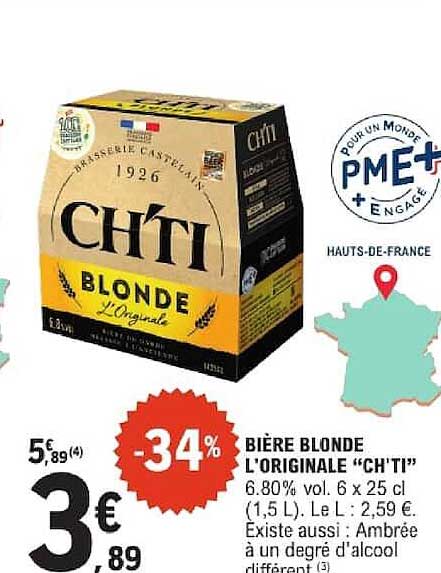 BIERE BLONDE L'ORIGINALE "CH'TI"