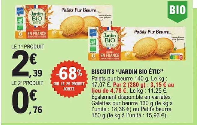 BISCUITS “JARDIN BIO ÉTIC”