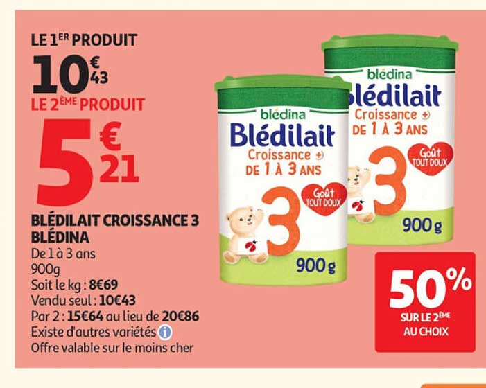 BLÉDILAIT CROISSANCE 3 BLÉDINA