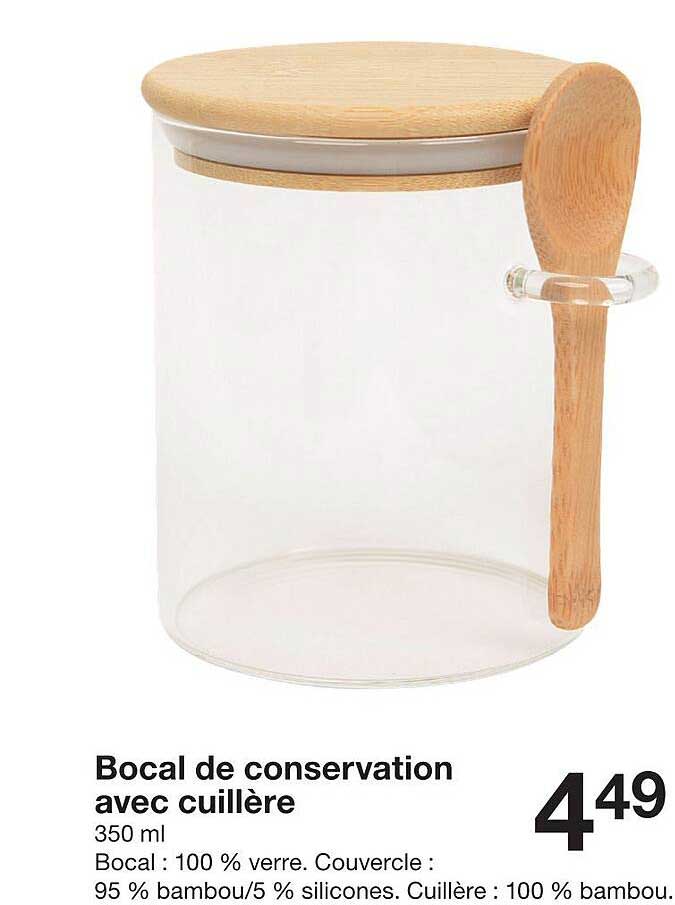 Bocal de conservation avec cuillère