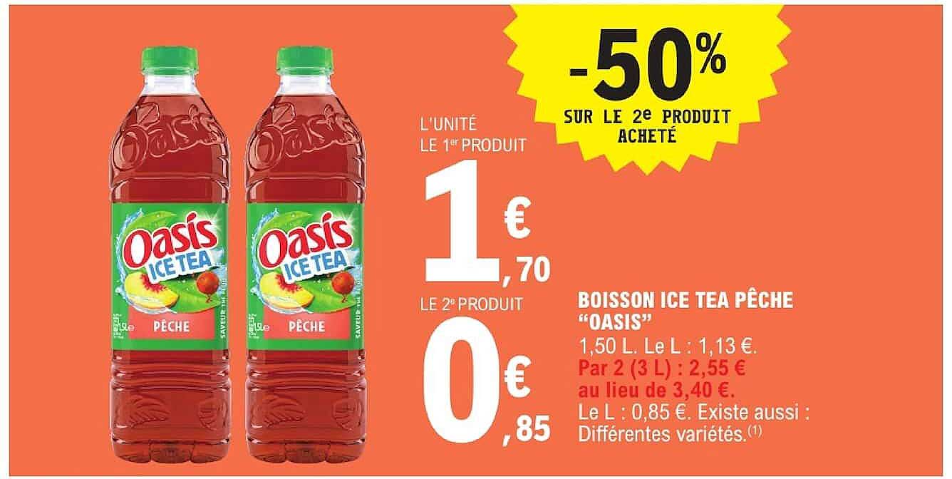 BOISSON ICE TEA PÊCHE “OASIS”