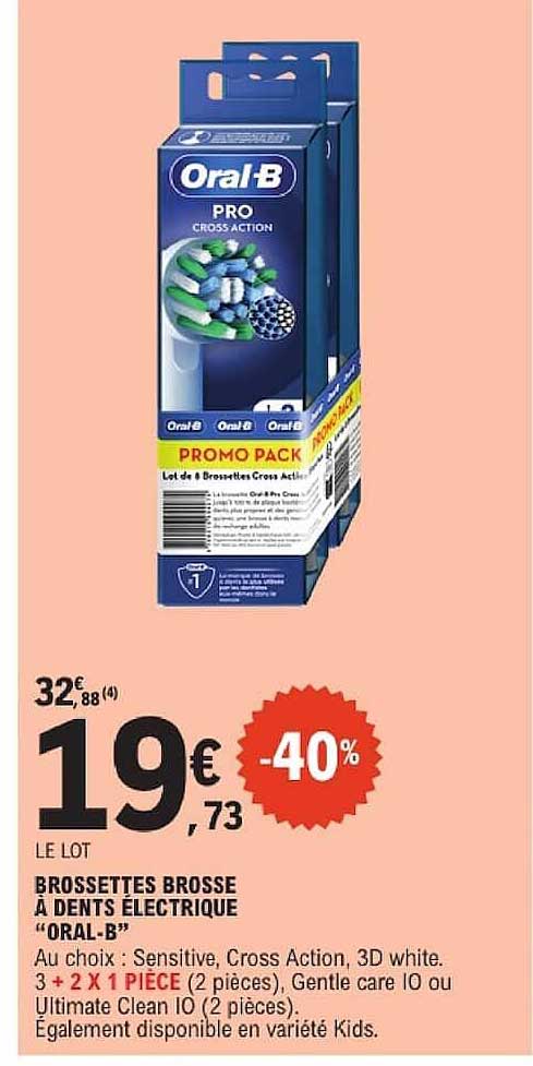 BROSSETTES BROSSE À DENTS ELECTRIQUE “ORAL-B”