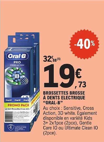 BROSSETTES BROSSE À DENTS ELECTRIQUE “ORAL-B”