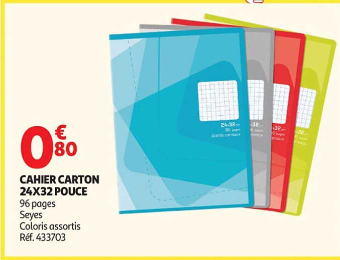 CAHIER CARTON 24X32 POUCE