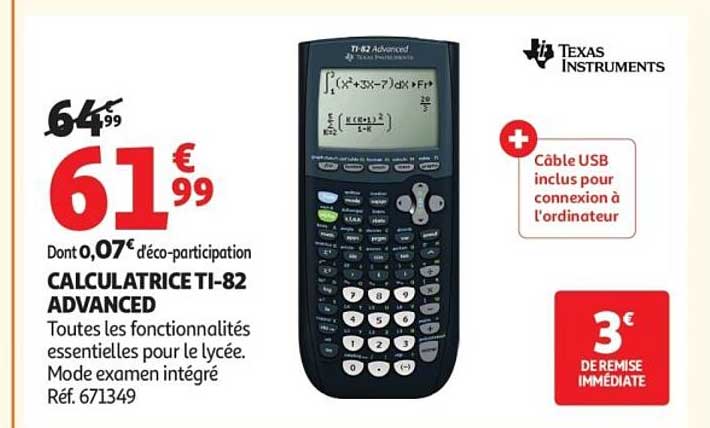 CALCULATRICE TI-82 ADVANCED
