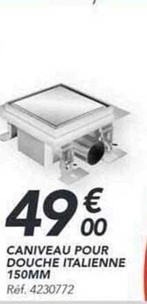 CANIVEAU POUR DOUCHE ITALIENNE 150MM