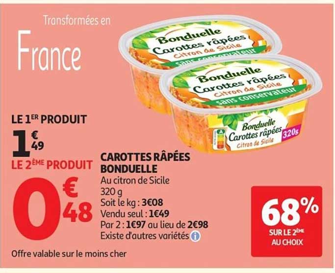 CAROTTES RÂPÉES BONDUELLE