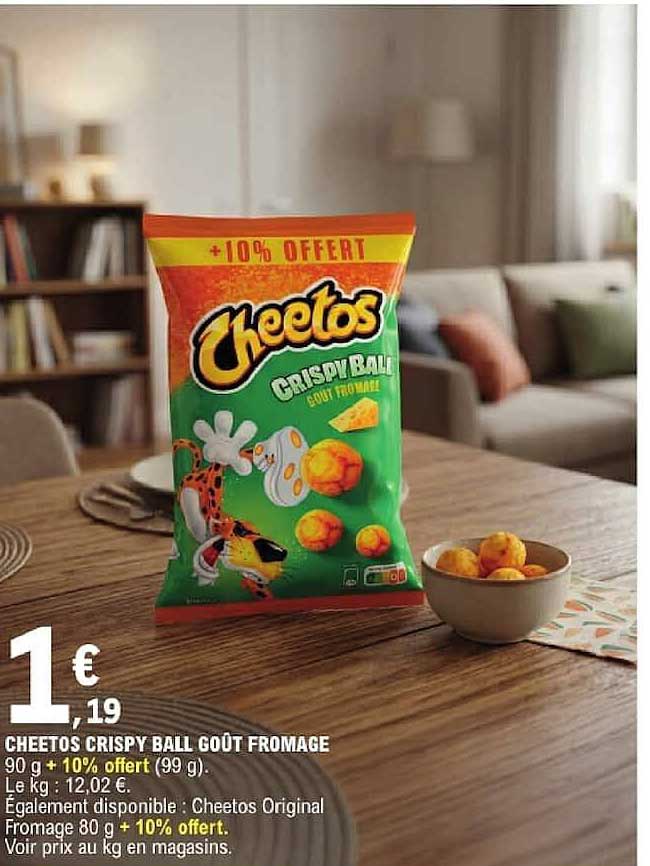 CHEETOS CRISPY BALL GOÛT FROMAGE