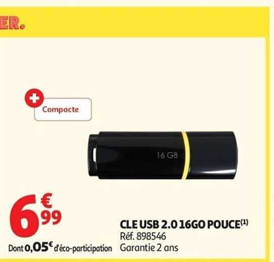 CLE USB 2.0 16GO POUCE(1)