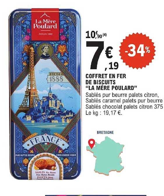 COFFRET EN FER DE BISCUITS “LA MERE POULARD”