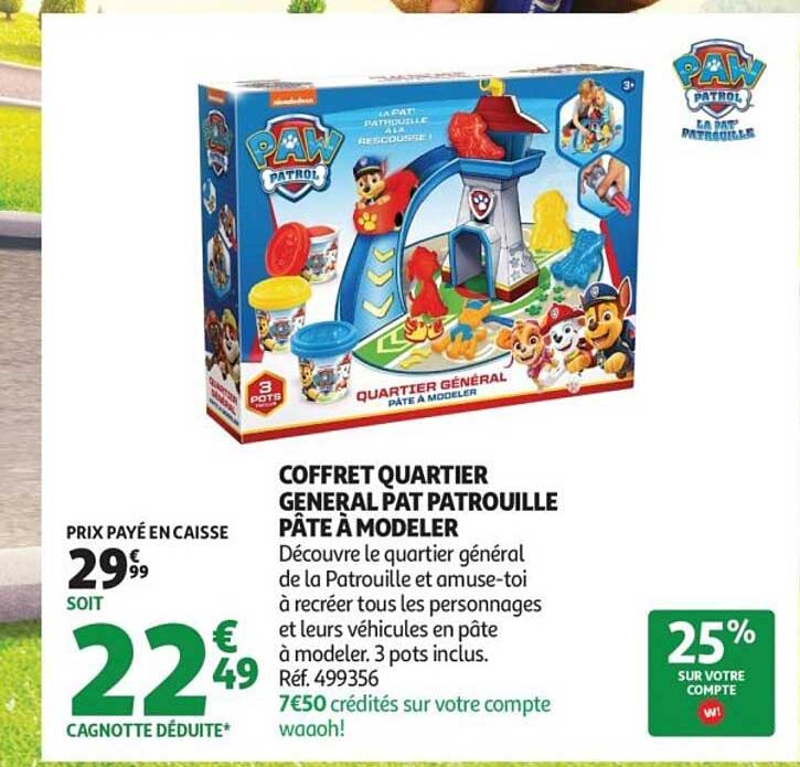 COFFRET QUARTIER GENERAL PAT PATROUILLE PÂTE À MODELER