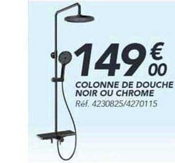 COLONNE DE DOUCHE NOIR OU CHROME