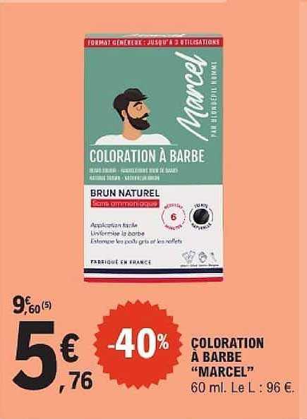 COLORATION A BARBE "MARCEL" 60 ml. Le L : 96 €.