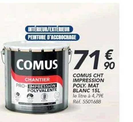 COMUS CHT IMPRESSION POLY. MAT BLANC 15L
