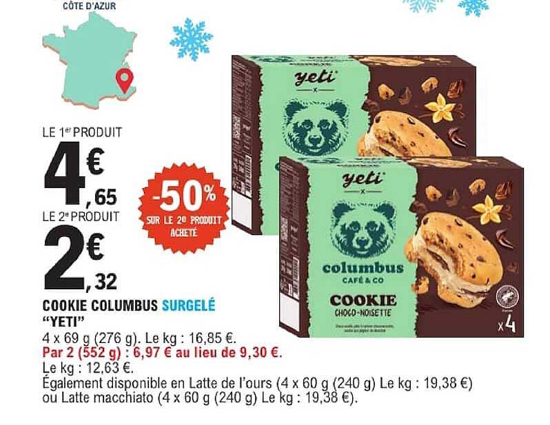 COOKIE COLUMBUS SURGELÉ “YETI”
