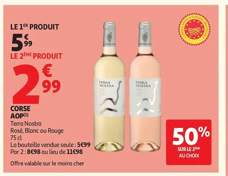 CORSE AOP(1) Terra Nostra Rosé, Blanc ou Rouge 75 cl