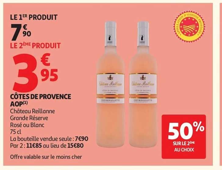 CÔTES DE PROVENCE AOP Château Reillanne Grande Réserve Rosé ou Blanc 75 cl