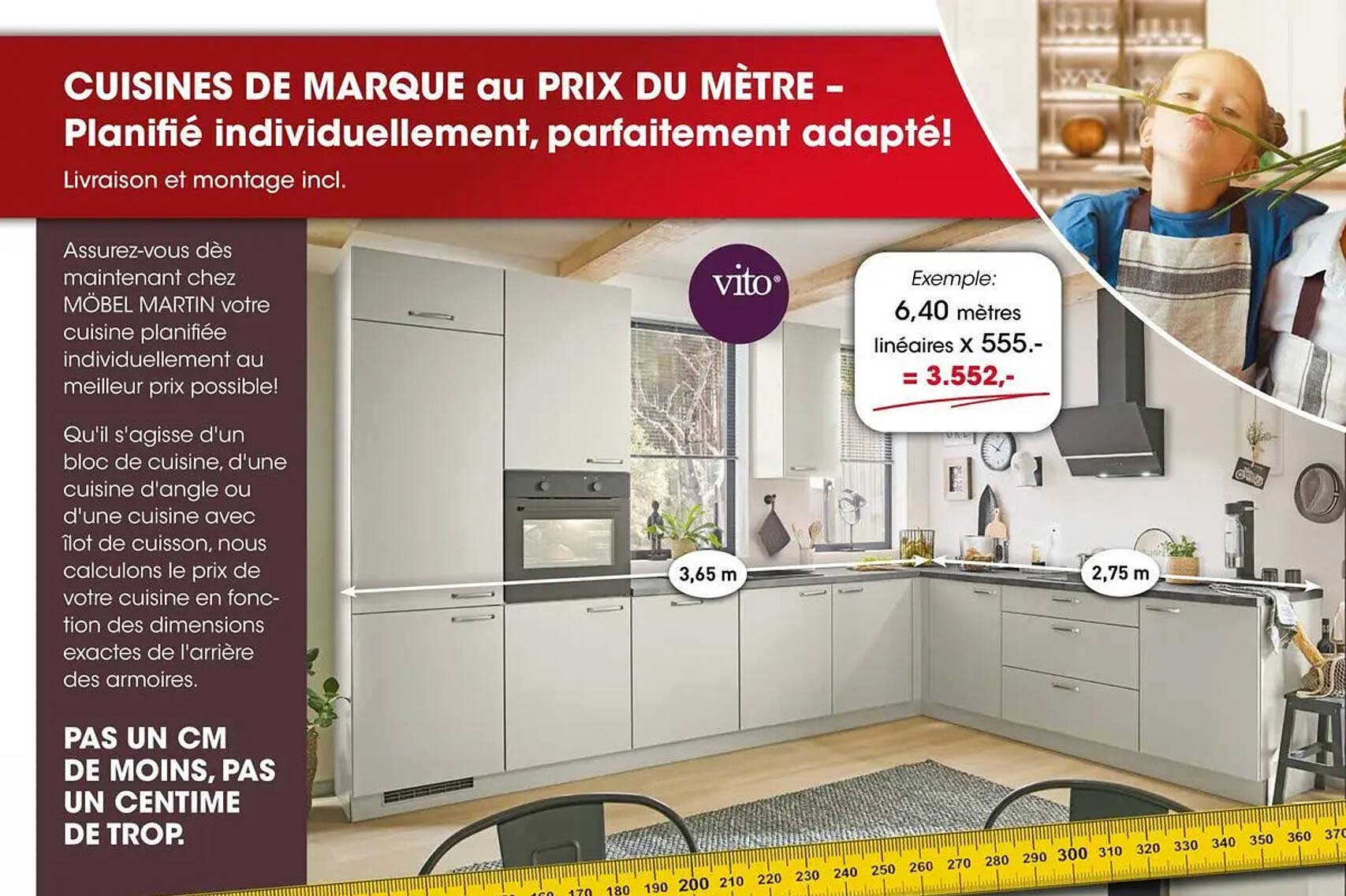 CUISINES DE MARQUE au PRIX DU MÈTRE - Planifié individuellement, parfaitement adapté!