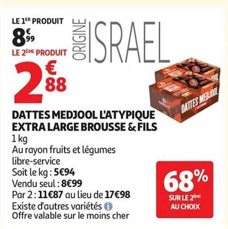 DATTES MEDJOOL L'ATYPIQUE EXTRA LARGE BROUSSE & FILS