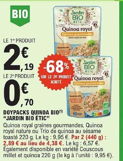 DOYPACKS QUINOA BIO(1) “JARDIN BIO ETIC”