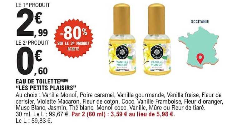EAU DE TOILETTE"LES PETITS PLAISIRS"