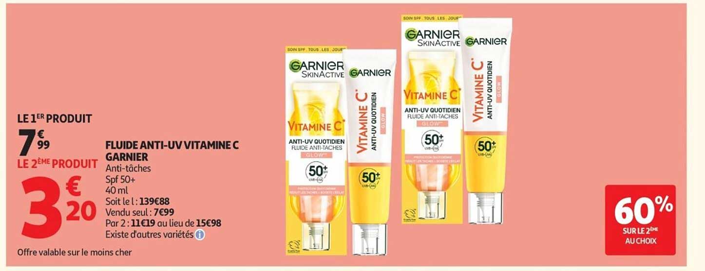 FLUIDE ANTI-UV VITAMINE C GARNIER