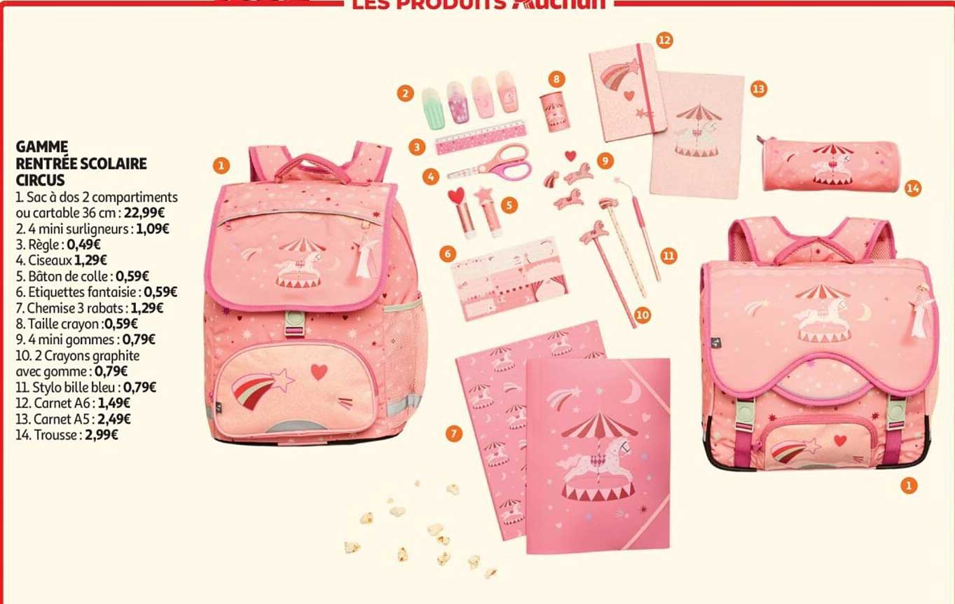 GAMME RENTREE SCOLAIRE CIRCUS