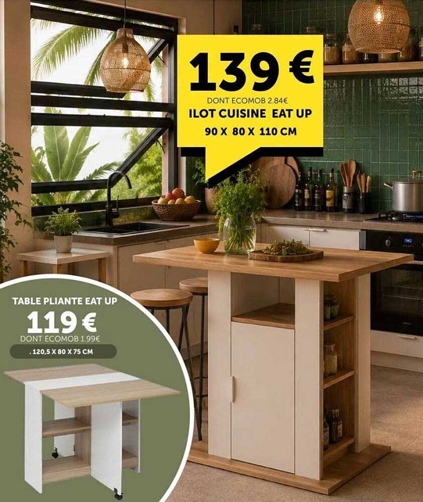 ILOT CUISINE EAT UP 90 X 80 X 110 CM