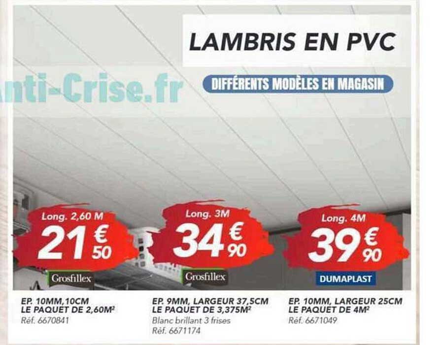 LAMBRIS EN PVC