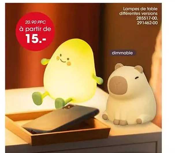Lampes de table différentes versions 285517-00-291462-00
