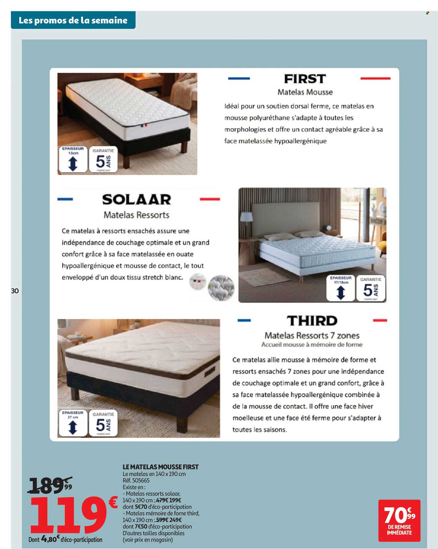 LE MATELAS MOUSSE FIRST
