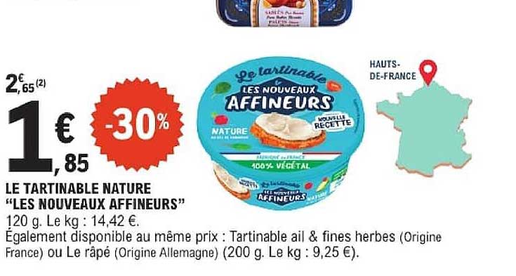 LE TARTINABLE NATURE “LES NOUVEAUX AFFINEURS”