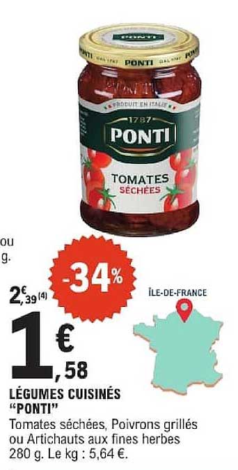 LÉGUMES CUISINÉS “PONTI”