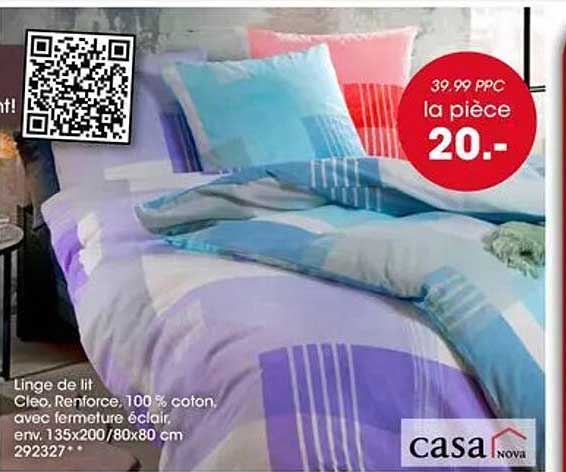 Linge de lit Cleo, Renforce, 100 % coton, avec fermeture éclair, env. 135x200/80x80 cm 292327**