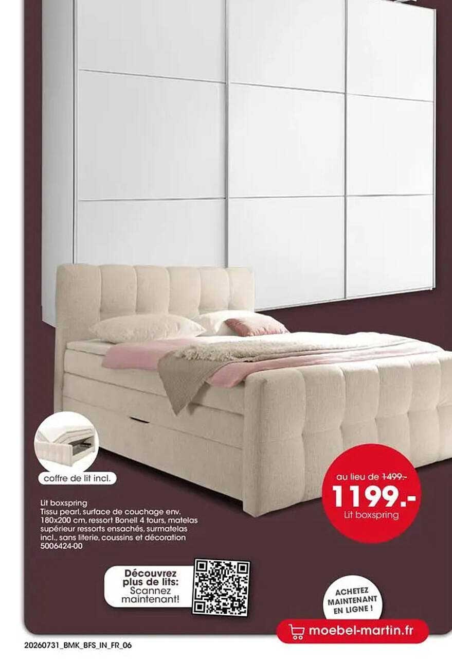 Lit boxspring