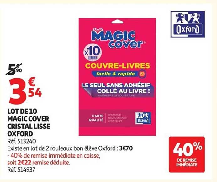 LOT DE 10 MAGIC COVER CRISTALLISSE OXFORD