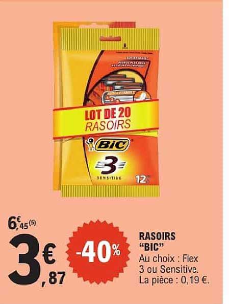 LOT DE 20 RASOIRS BIC