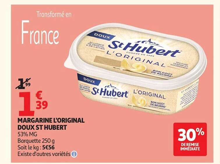 MARGARINE L'ORIGINAL DOUX ST HUBERT