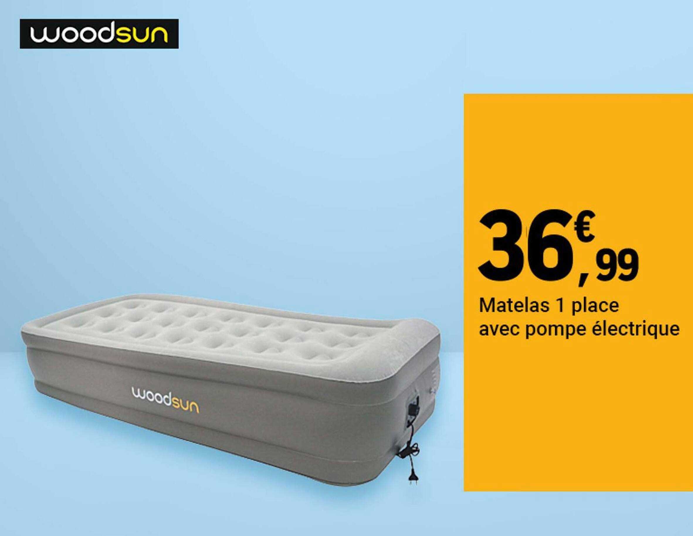Matelas 1 place avec pompe électrique