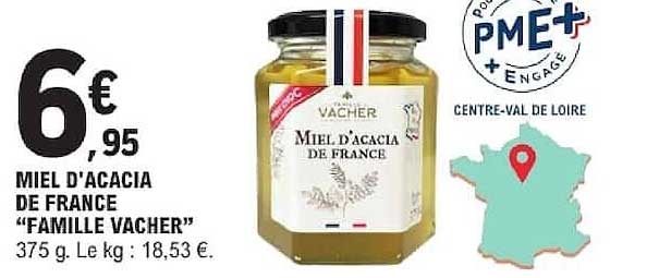MIEL D'ACACIA DE FRANCE "FAMILLE VACHER"