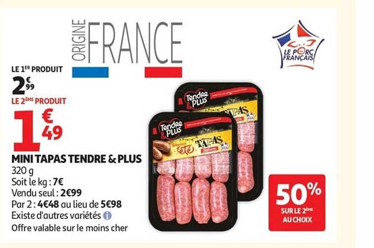 MINI TAPAS TENDRE & PLUS