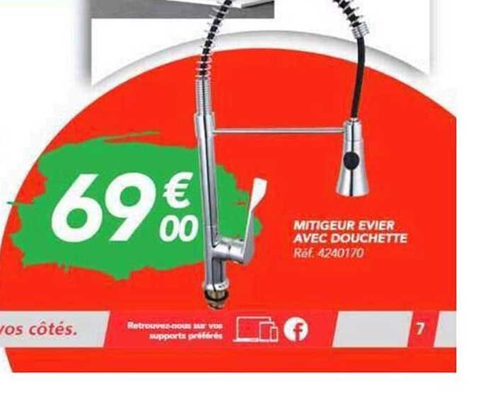 MITIGEUR EVIER AVEC DOUCHETTE