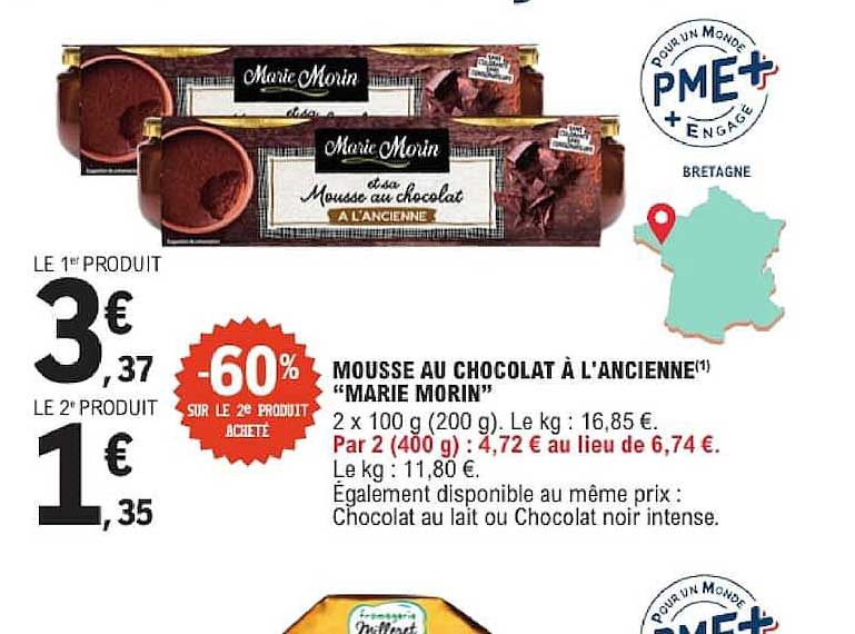 MOUSSE AU CHOCOLAT À L'ANCIENNE "MARIE MORIN"