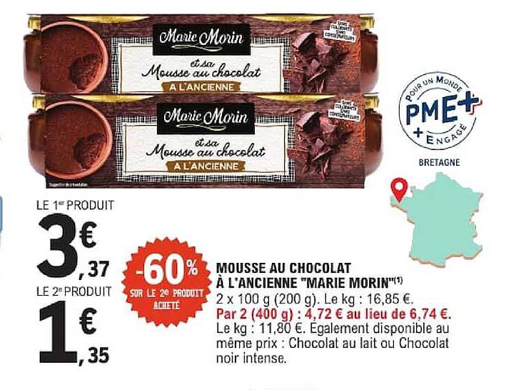 MOUSSE AU CHOCOLAT À L'ANCIENNE "MARIE MORIN"