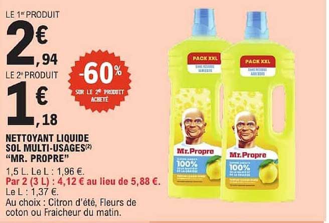 NETTOYANT LIQUIDE SOL MULTI-USAGES «MR. PROPRE»