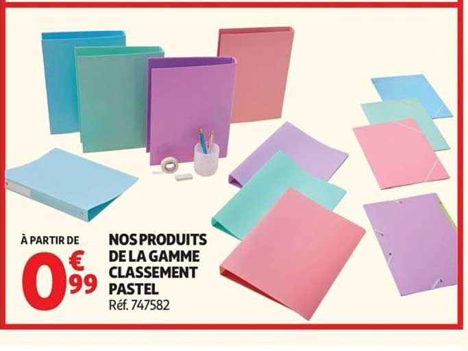 NOS PRODUITS DE LA GAMME CLASSEMENT PASTEL Réf. 747582