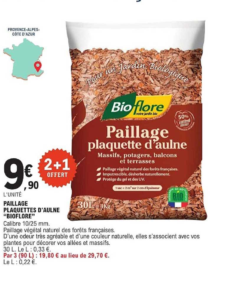 Paillage plaquette d’aulne "BIOFLORE"