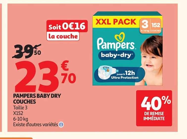 PAMPERS BABY DRY COUCHES