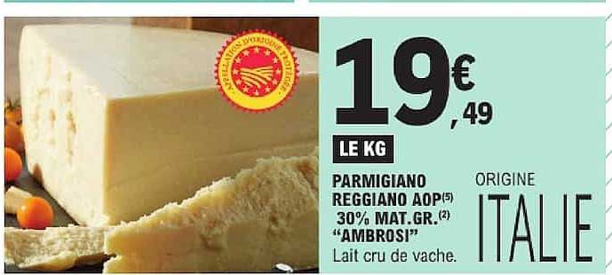 PARMIGIANO REGGIANO AOP(5) 30% MAT.GR.(2) “AMBROSI”